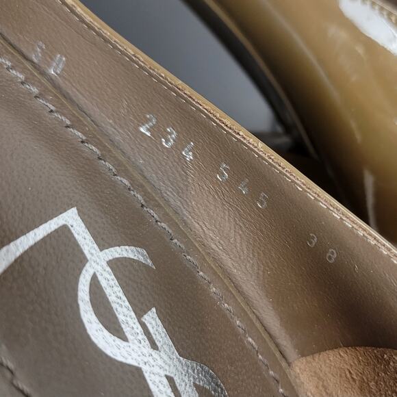 Yves Saint Laurent Womens Heels Size 8 Patent leather Platform Pointy Toe Pumps - Picture 14 of 14